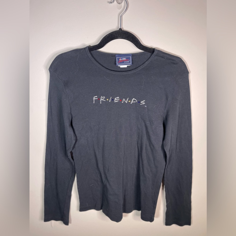 Vintage Friends Shirt Long Sleeve Jeweled NBC Store Women’s Size XL